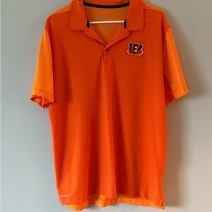 Men's Cincinnati Bengals Orange Polo Shirt Large